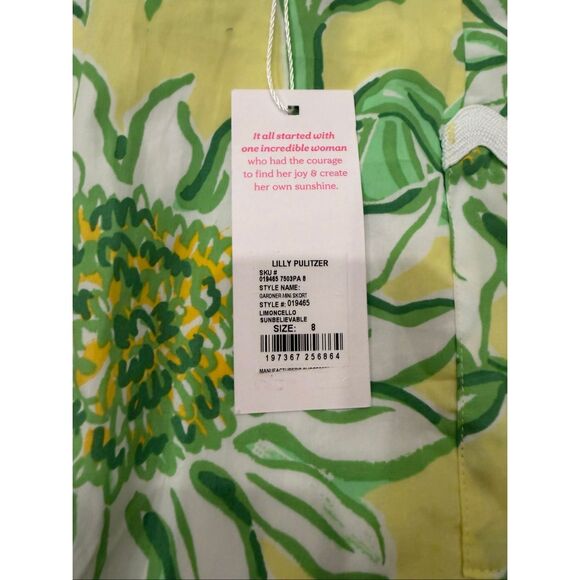 NWT Lilly Pulitzer Gardner Mini Skort- limoncello sunbelievable size 8 - Picture 7 of 8